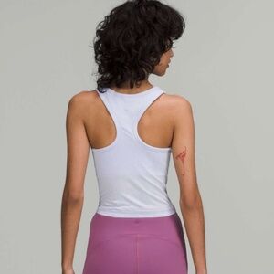 Lululemon ebb to street cropped tank soft lavendar